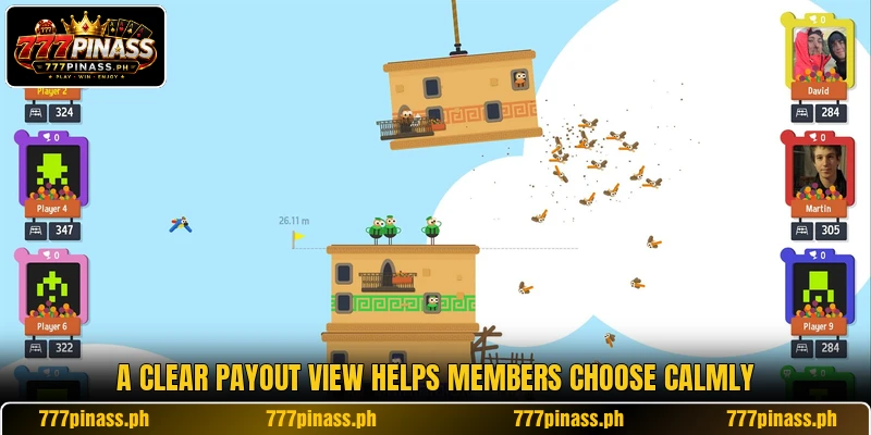 A clear payout view helps members choose calmly