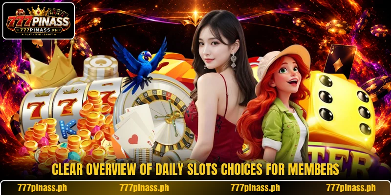 Clear overview of daily slots choices for members Clear overview of daily slots choices for members