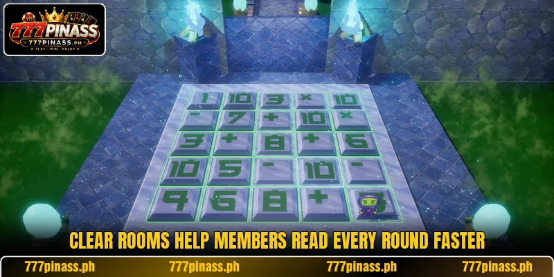 Clear rooms help members read every round faster