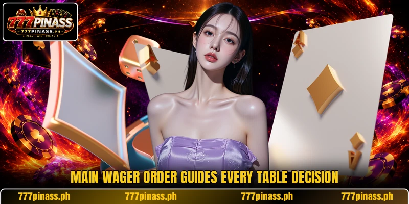Main wager order guides every table decision