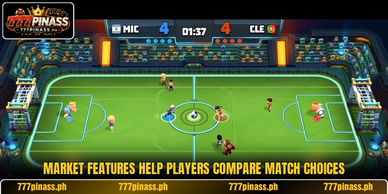 Market features help players compare match choices