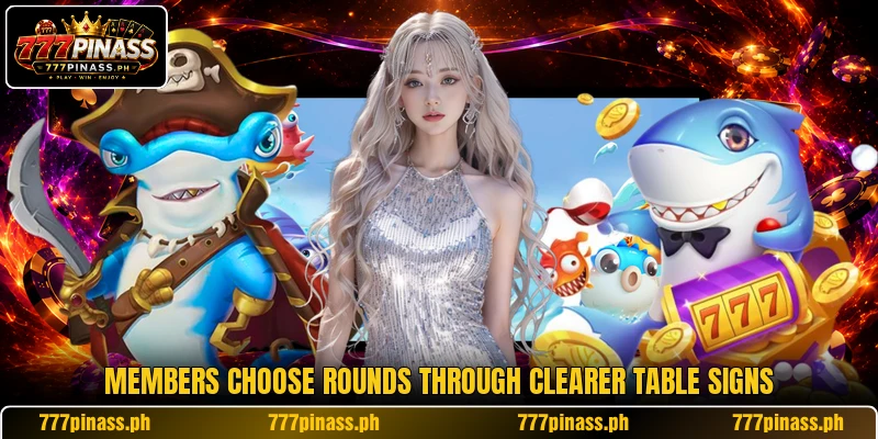 Members choose rounds through clearer table signs