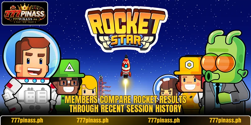 Members compare rocket results through recent session history