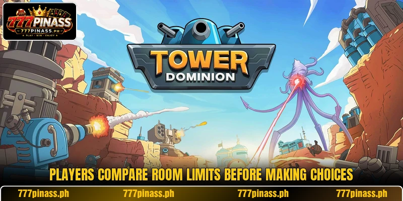 Players compare room limits before making choices