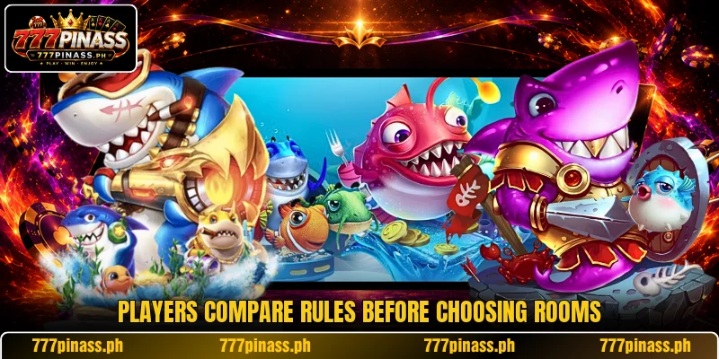 Players compare rules before choosing rooms
