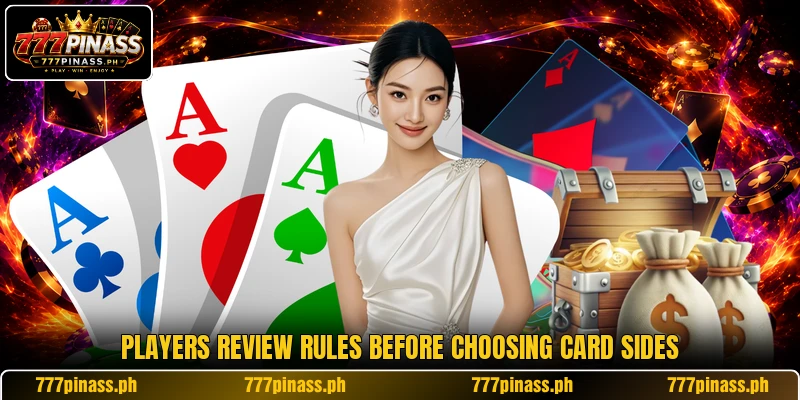 Players review rules before choosing card sides