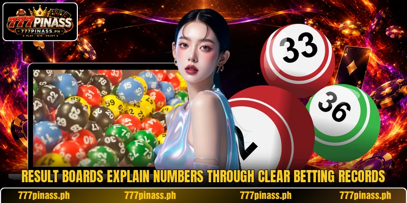 Result boards explain numbers through clear betting records