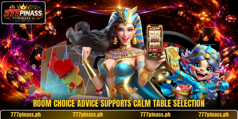 Room choice advice supports calm table selection