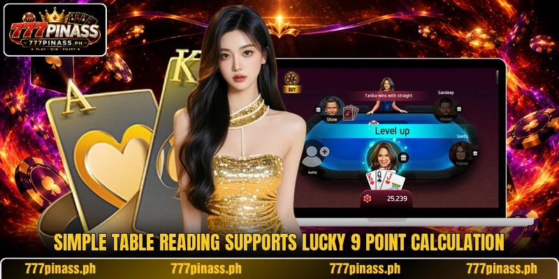 Simple table reading supports lucky 9 point calculation