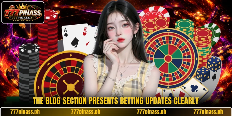 The blog section presents betting updates clearly